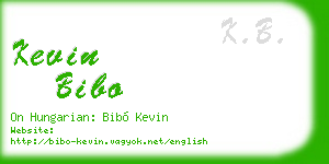 kevin bibo business card